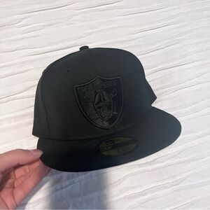 New Era Black Raiders Hat